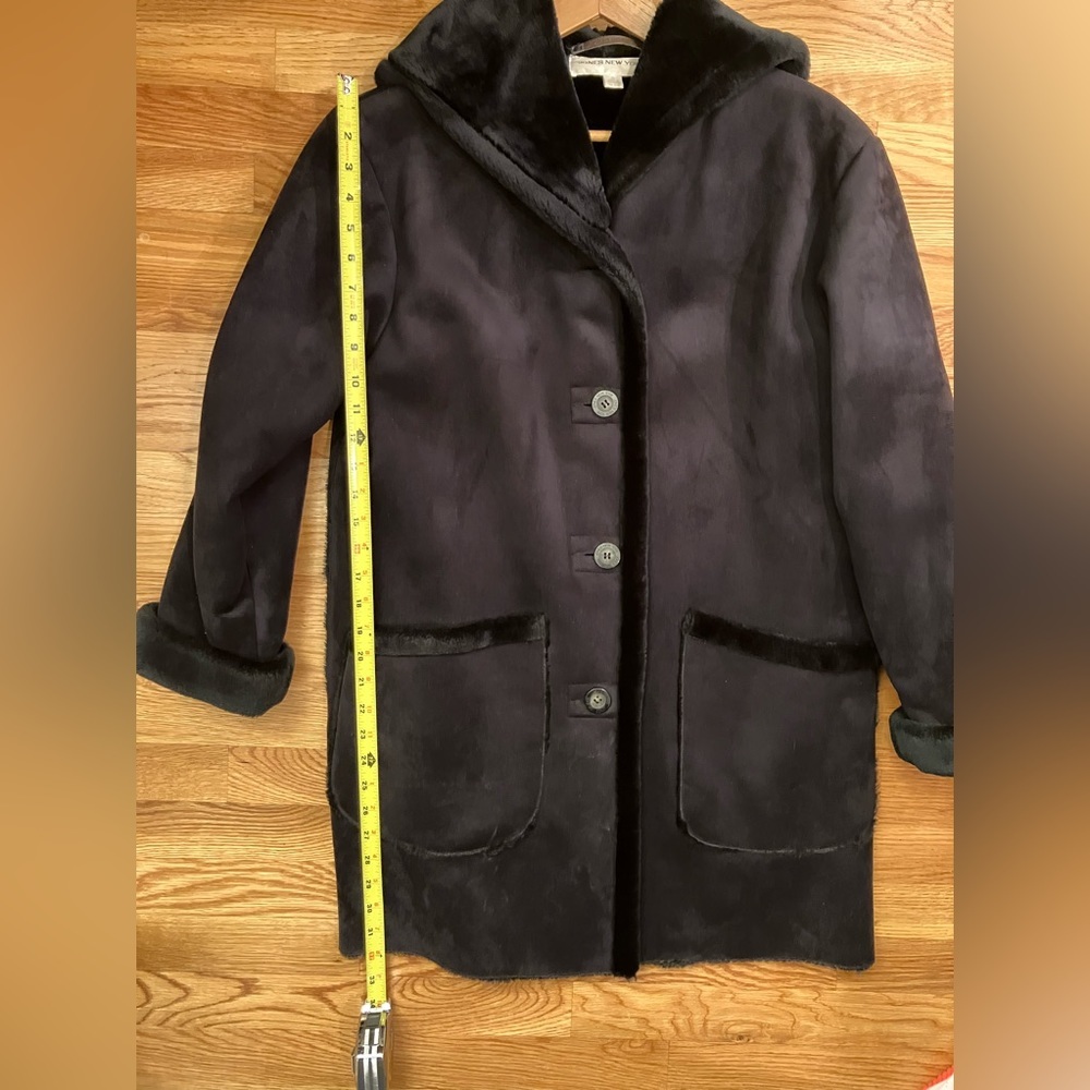 Jones New York Small Faux Suede black coat - Picture 11 of 16